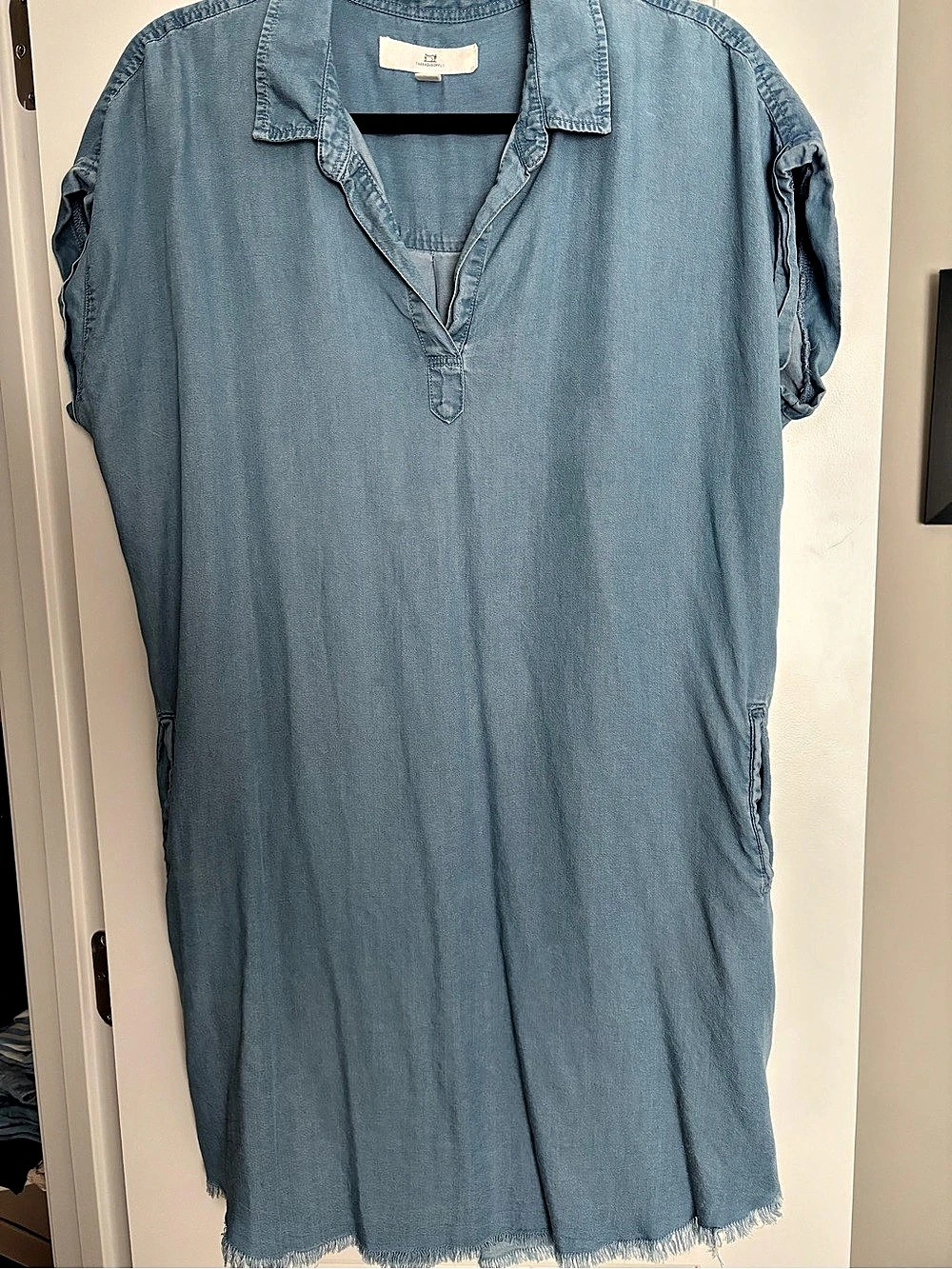 Thread & Supply Blue Denim Mini Dress Size Large